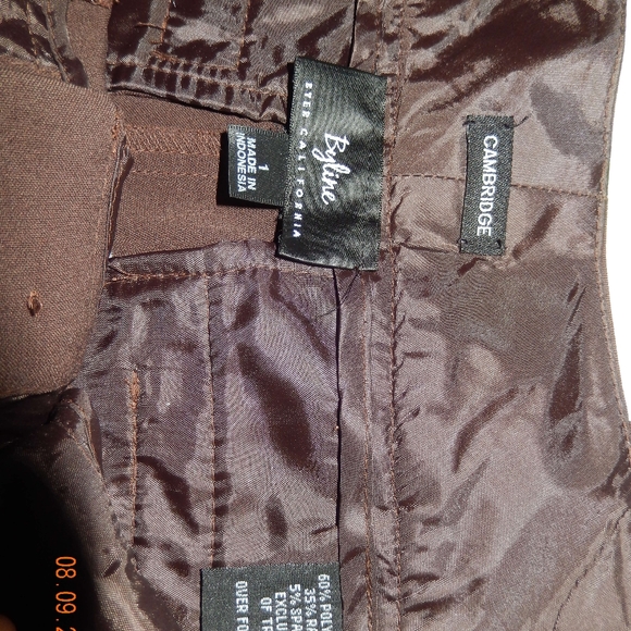 Brown dress pants juniors size 1 - Picture 2 of 3